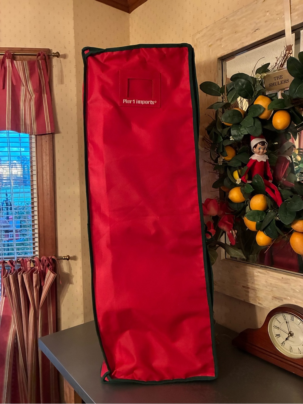 Pier 1, Wrapping paper storage container, CHRISTMAS GIFT WRAP ORGANIZER.